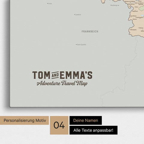 Politisk Beneluxkort TRAVEL® Canvas med nåle – Multicolor Atlas