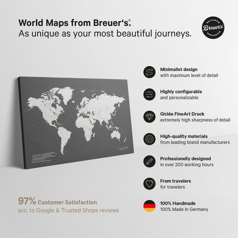 Magnetisk Schweiz-kort TRAVEL® Magnetboard – Multicolor Classic