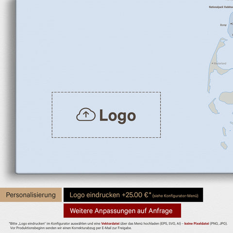 Politisk Danmarkskort TRAVEL® Lærred til nåle (Opslagstavle) – Multicolor Atlas