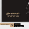 Detaillierte Dänemark-Karte als Pinn-Leinwand in Schwarz-Weiss mit Personalisierung als Logo für die gesamte Familie