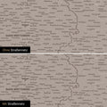 Deutschland-Karte Leinwand in Warmgray (Braun-Grau) wahlweise mit oder ohne Straßennetz