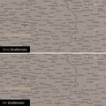 Magnetische Deutschland-Karte in Warmgray (Braun-Grau) mit optionalem Straßennetz von Autobahnen und Landstraßen