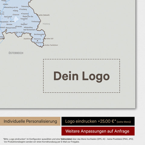 Tysklandskort TRAVEL® Premium plakat – Multifarvet Atlas