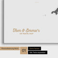 England- & Großbritannien-Karte Pinn-Leinwand in Farbe Light Gray mit personalisiertem Text