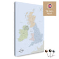Politische England- & Großbritannien-Karte mit Irland in Farbe Multicolor Atlas als Pinnwand Leinwand zum Pinnen und Markieren von Reisezielen