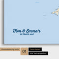 England- & Großbritannien-Karte Pinn-Leinwand in Farbe Multicolor Classic mit personalisiertem Text