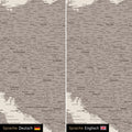 Europa Landkarte Design in Warmgray (Braun-Grau) wahlweise in deutscher oder englischer Sprache