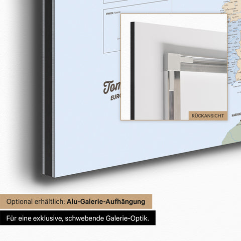 Europakort TRAVEL® Magnettavle – Multifarvet Atlas (Politisk Kort)