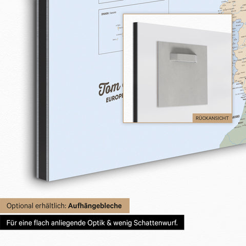 Europakort TRAVEL® Magnettavle – Multifarvet Atlas (Politisk Kort)