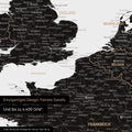 Moderne Europa Landkarte in der Farbe Light Black (Weiß-Schwarz) als Poster mit einem Ausschnitt von Italien, Kroatien und Griechenland