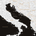 Europa Landkarte Poster in Schwarz-Weiss zeigt einen Ausschnitt von England, Frankreich und Belgien