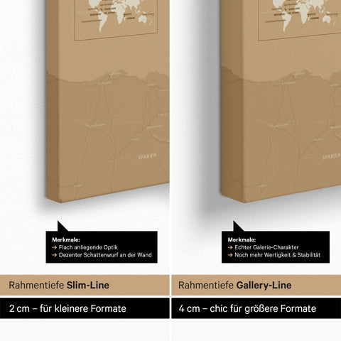 Frankrigskort TRAVEL® Canvas med nåle – Treasure Gold