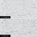 Kanada & USA Karte Pinn-Leinwand in Dunkelgrau optional mit dem Straßennetz der größten Highways und Interstates