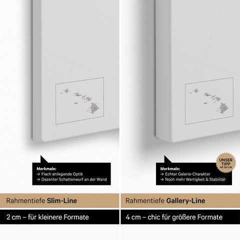 Canada & USA-landkort TRAVEL® Canvas med nåle – Coolgray (Lysegrå)