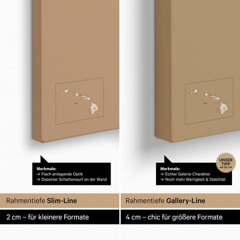 Canada & USA-landkort TRAVEL® Canvas med nåle – Treasure Gold