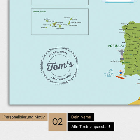 Europa-kort til børn Magnettavle – MINIVENTURES® Classic
