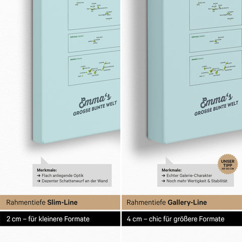 Europa-kort til børn Canvas med nåle – MINIVENTURES® Classic