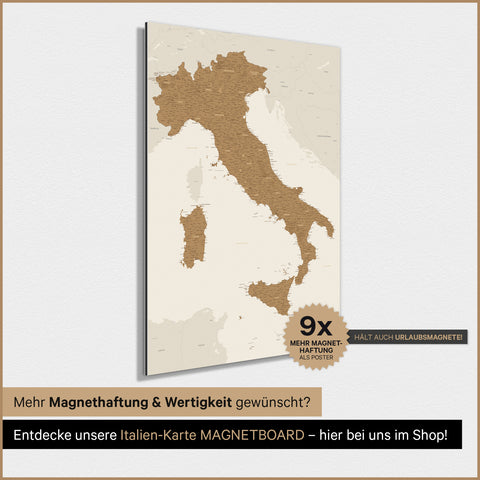 Italienskort TRAVEL® Magnetisk plakat – i 21 farver