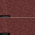 Österreich-Karte Leinwand in Bordeaux Rot wahlweise mit oder ohne Straßennetz