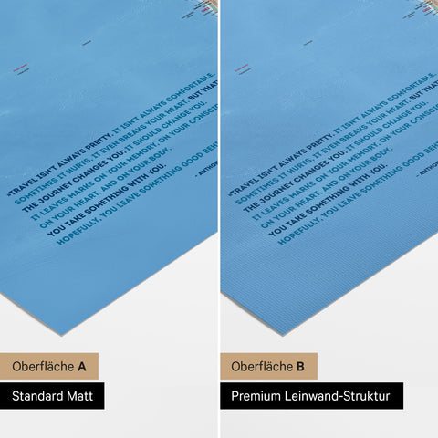 Fysisk verdenskort TRAVEL® Magnetisk plakat – Multicolor Terra