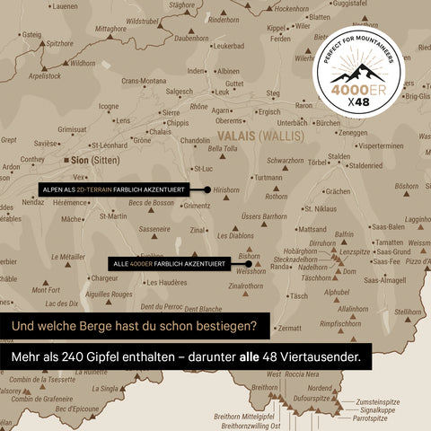 Magnetisk Schweizkort TRAVEL® Magnettavle – Desert Sand
