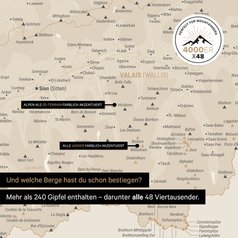 Magnetisk Schweizkort TRAVEL® Magnettavle – Gold