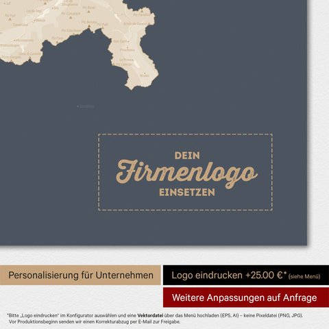 Magnetisk Schweiz-kort TRAVEL® Magnetboard – Hale Navy