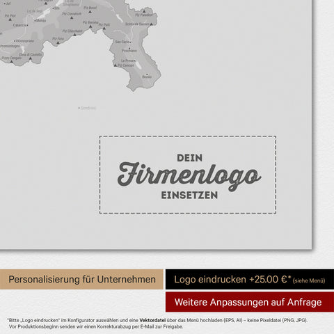 Magnetisk Schweizkort TRAVEL® Magnettavle – Coolgray