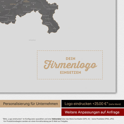 Magnetisk Schweiz-kort TRAVEL® Magnetboard – Lysegrå