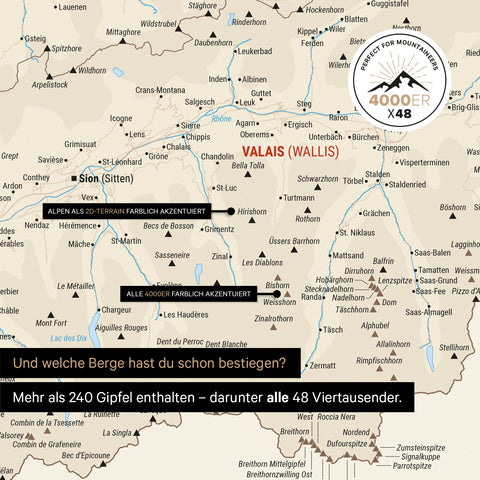 Magnetisk Schweiz-kort TRAVEL® Magnetboard – Multicolor Classic
