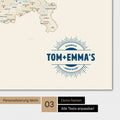 Schweiz-Karte Magnetboard in der Farbe Multicolor Classic mit Personalisierung als Logo im Vintage-Look