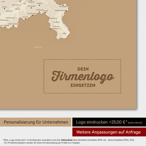 Magnetisk Schweiz-kort TRAVEL® Magnetboard – Treasure Gold