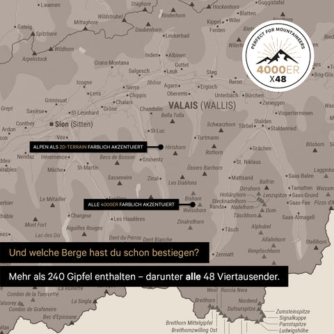 Magnetische Schweiz-Karte TRAVEL® Magnetboard – Warmgray