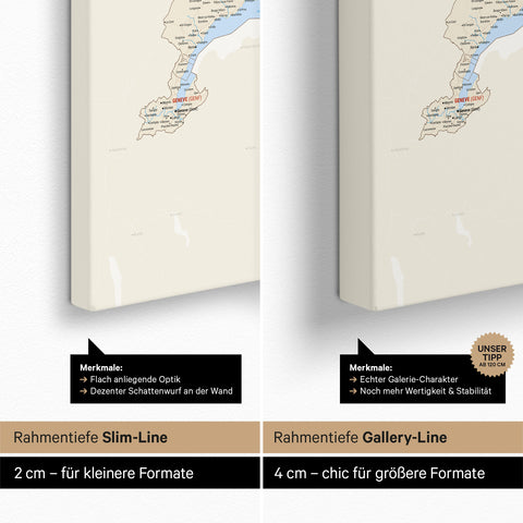 Schweizkort TRAVEL® Canvas med nåle – Multicolor Classic