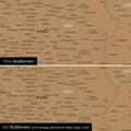 Vergleich einer Schweiz-Karte mit und ohne Straßennetz