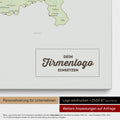 Politische Schweiz-Karte als Pinn-Leinwand in Multicolor Atlas mit Eindruck eines Firmenlogos