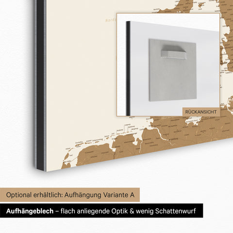 Skandinavienkort TRAVEL® Magnettavle – i 21 farver
