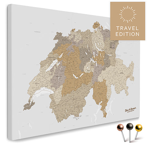 Teaser für Breuer's Schweiz-Karte als Pinnwand Kollektion