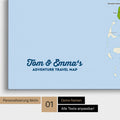 Topografische Dänemark-Karte Pinn-Leinwand in Multicolor Topo mit Personalisierung