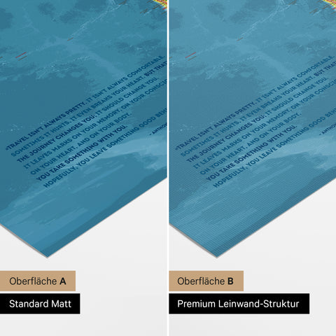 Topografisk verdenskort TRAVEL® Magnetisk plakat – Multicolor Topo