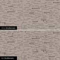 USA Amerika Karte Pinn-Leinwand in Warmgray (Braun-Grau) optional mit dem Straßennetz der größten Highways und Interstates