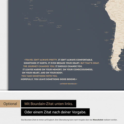 Verdenskort ANTARCTICA® magnettavle – Hale Navy