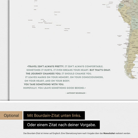 Verdenskort ANTARCTICA® magnettavle – Multifarvet Salvie