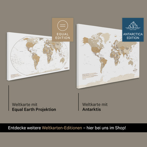 Design Push Pin World Map TRAVEL® – Gold