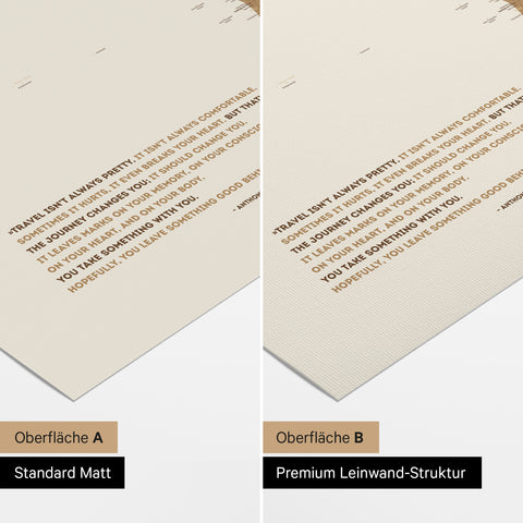 Verdenskort TRAVEL® Magnetisk plakat – Bronze