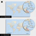 Weltkarte in Multicolor Atlas mit zweidimensionalen Meerestiefen