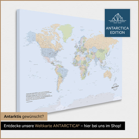 Politisk verdenskort med nåle TRAVEL® – Multicolor Atlas